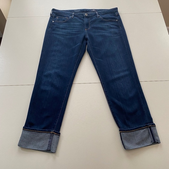 AG Adriano Goldschmied The Stevie Cuff Slim Straight Cuffed Size 31 - Picture 2 of 15